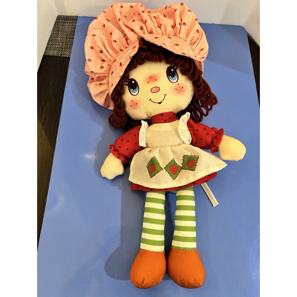 2016 Strawberry Shortcake 15" Plush Rag Doll The Bridge Direct Soft Toy Pink Hat